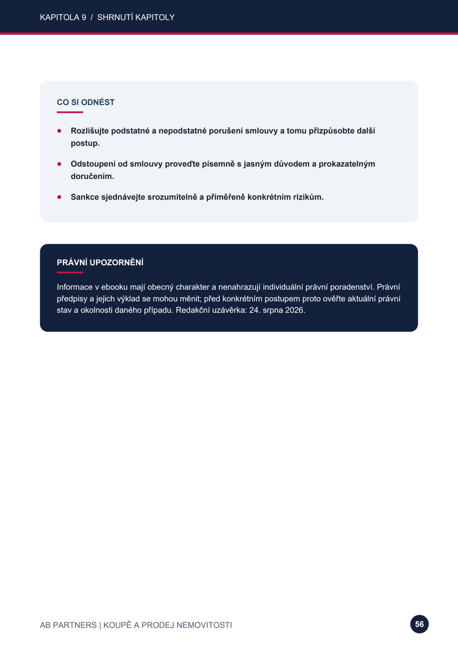 Praktická doporučení a právní upozornění